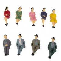 Figuren sitzend Reisende 1:32 für Waggons Spur 1 + Carrera 132 Set 20 Stück F23