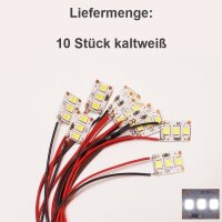 Mini LED Beleuchtung Hausbeleuchtung mit Kabel Licht Gebäude RC H0 TT N 10 Stück