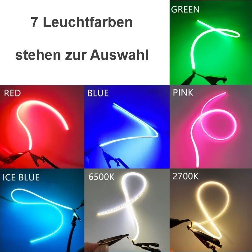 Mini LED Lichterkette 30cm Ø 2mm Filament 360° Licht sehr flexibel Mo ...