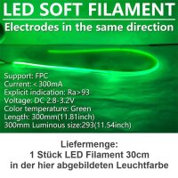 Mini LED Lichterkette 30cm Ø 2mm Filament 360° Licht sehr flexibel Modellbau RC