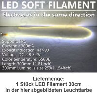 Mini LED Lichterkette 30cm Ø 2mm Filament 360° Licht sehr flexibel Modellbau RC