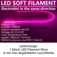 Mini LED Lichterkette 30cm Ø 2mm Filament 360° Licht sehr flexibel Modellbau RC