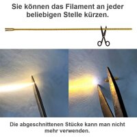 Mini LED Lichterkette 30cm Ø 2mm Filament 360° Licht sehr flexibel Modellbau RC