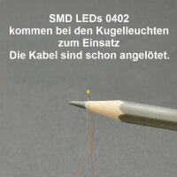 Wandlampen LED Straßenlampen Wandleuchten Kugelleuchte für H0 TT Häuser Gebäude