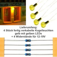 Wandlampen LED Straßenlampen Wandleuchten Kugelleuchte für H0 TT Häuser Gebäude