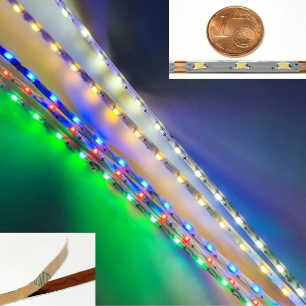 Mini LED Lichterkette 3mm schmal 100cm 90 LEDs Kirmes Markt Häuser Waggons RC