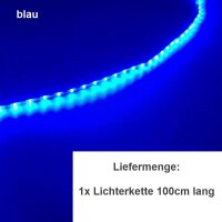 Mini LED Lichterkette 3mm schmal 100cm 90 LEDs Kirmes...