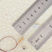 LED Flutlichtstrahler Flutlicht H0 TT Strahler mit Mast Fassadenstrahler 5 Stück Silber