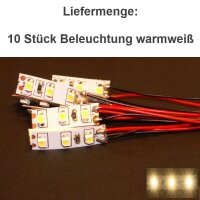 Mini LED Beleuchtung Hausbeleuchtung mit Kabel Licht Gebäude RC H0 TT N 10 Stück