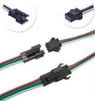 JST SM Stecker Buchse mit Kabel 15cm LED Streifen RC 2 3 4 5 6 Pin Connector 5x