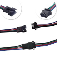 JST SM Stecker Buchse mit Kabel 15cm LED Streifen RC 2 3 4 5 6 Pin Connector 5x