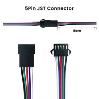 JST SM Stecker Buchse mit Kabel 15cm LED Streifen RC 2 3 4 5 6 Pin Connector 5x