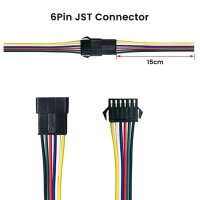 JST SM Stecker Buchse mit Kabel 15cm LED Streifen RC 2 3 4 5 6 Pin Connector 5x