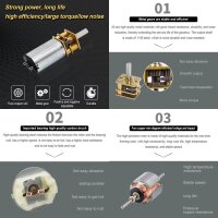 Mini Getriebemotor N20 3 6 12V DC 15 30 50 60 100 150 200 - 1000RPM Modellbau RC