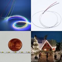 Mini LED Lichterkette 1,6mm schmal 100cm 138 LEDs Kirmes...