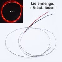 Mini LED Lichterkette 1,6mm schmal 100cm 138 LEDs Kirmes Markt Häuser Waggons RC