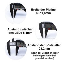 Mini LED Lichterkette 1,6mm schmal 100cm 138 LEDs Kirmes Markt Häuser Waggons RC