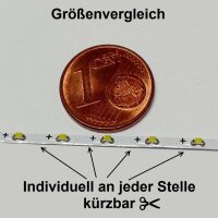 Mini LED Lichterkette 1,6mm schmal 100cm 138 LEDs Kirmes Markt Häuser Waggons RC