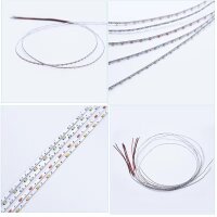 Mini LED Lichterkette 1,6mm schmal 100cm 138 LEDs Kirmes Markt Häuser Waggons RC