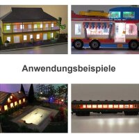 Mini LED Beleuchtung RC H0 TT N Z Licht Häuser Waggons Modellbahn 1,25 - 100cm