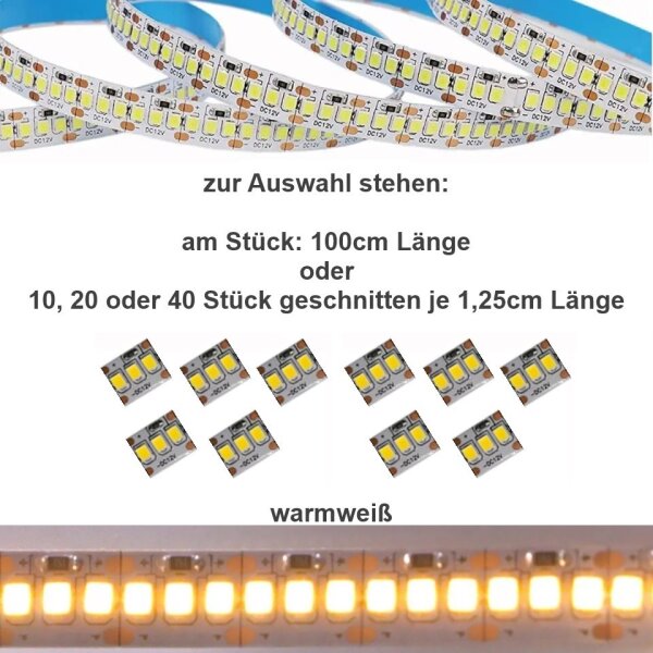 Mini LED Beleuchtung RC H0 TT N Z Licht Häuser Waggons Modellbahn 1,25 - 100cm Warmweiß 40 Stück je 1,25cm
