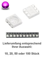LED 5050 PLCC-6 SMD LEDs 3 Chip 10 20 50 100 Stück Set und RGB 9 Farben AUSWAHL