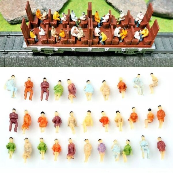Figuren N sitzende Reisende ideal für Waggons Spur N 1:160 Set 50 100 Stück