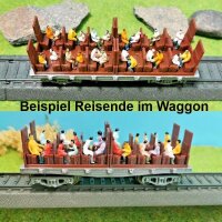 Figuren N sitzende Reisende ideal für Waggons Spur N 1:160 Set 50 100 Stück
