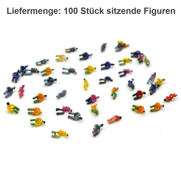 Figuren Z sitzende Reisende ideal für Waggons Spur N 1:220 Set 50 100 Stück 100 Stück