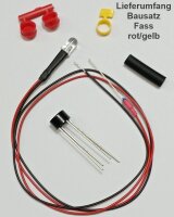 brennendes Fass Tonne H0 1:87 mit LED Brandflackern Feuer BAUSATZ Aral Esso