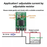 Einstellbarer Konstantstrom LED Treiber DC 3,3V 3,7V 4,2V 5V PWM Steuerplatine