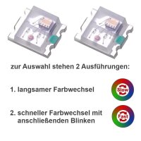 SMD LED RGB 0805 Regenbogen Farbwechsel langsam + schnell und blinken LEDs