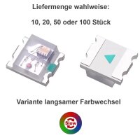 SMD LED RGB 0805 Regenbogen Farbwechsel langsam + schnell und blinken LEDs