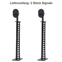 Lichtsignale Signale LED grün / rot 73mm Blocksignal Modellbahn H0 2 Stück S275