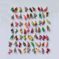 Figuren sitzende Reisende sitzend für Waggons TT Modellbahn Set 100 Stück F8