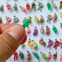 Figuren sitzende Reisende sitzend für Waggons TT Modellbahn Set 100 Stück F8