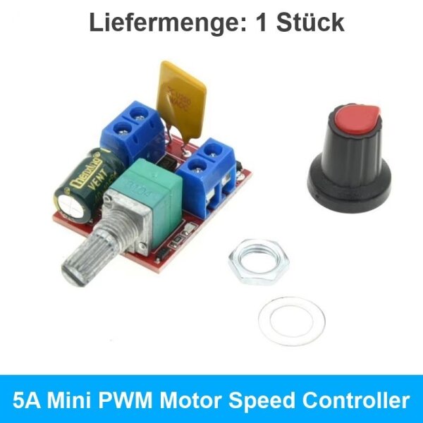 PWM Motorregler Drehzahl Regler Speed Controller 3V 6V 12V 24V 28V 2A 3A 5A 10A 5A Mini PWM Motor Speed Controller
