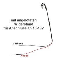 LED Straßenlampen H0 TT Lampen Leuchten 6,5cm Laternen Modellbahn 10 Stück S105