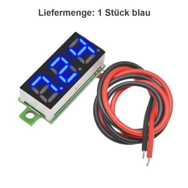 AZDelivery 3x Mini Digital Voltmeter 0,28 Zoll – 2,5-30V, 7-Segment LED, Rot, Mit Verpolungsschutz & Potentiometer
