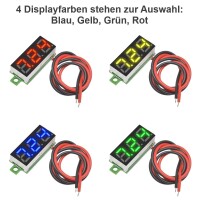 LED Voltmeter mini Einbau 3-30V Spannung Digital LED Anzeige 0.28 Zoll Display
