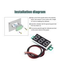 LED Voltmeter mini Einbau 3-30V Spannung Digital LED Anzeige 0.28 Zoll Display