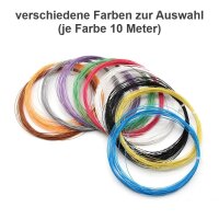 Microkabel Draht 36 AWG super dünnes Mikro Kabel Ø 0,25mm Kupfer versilbert 10m