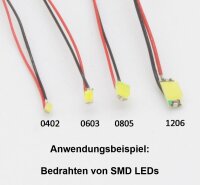 Microkabel Draht 36 AWG super dünnes Mikro Kabel Ø 0,25mm Kupfer versilbert 10m