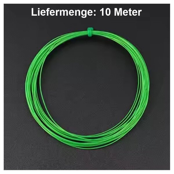 Microkabel Draht 36AWG super dünnes Mikro Kabel Ø 0,25mm Kupfer versilbert 10m Grün 10 Meter