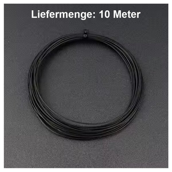 Microkabel Draht 36AWG super dünnes Mikro Kabel Ø 0,25mm Kupfer versilbert 10m Schwarz 10 Meter