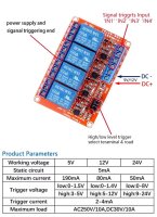1/2/4/8-Kanal Relais Modul 5V 12V 24V Optokoppler Multi Relay High/Low Trigger
