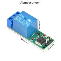 Relaisplatine Relais bistabil 6-24V DC 1xUM nur 1-Taster Relaismodul Relay S853