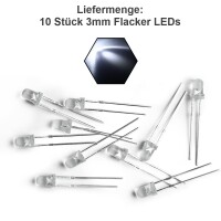 Flacker LED 3mm 5mm Flackerlicht Kerze Lagerfeuer Feuer Flamme LEDs 10 Stück
