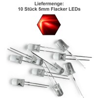 Flacker LED 3mm 5mm Flackerlicht Kerze Lagerfeuer Feuer Flamme LEDs 10 Stück