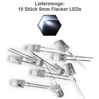 Flacker LED 3mm 5mm Flackerlicht Kerze Lagerfeuer Feuer Flamme LEDs 10 Stück